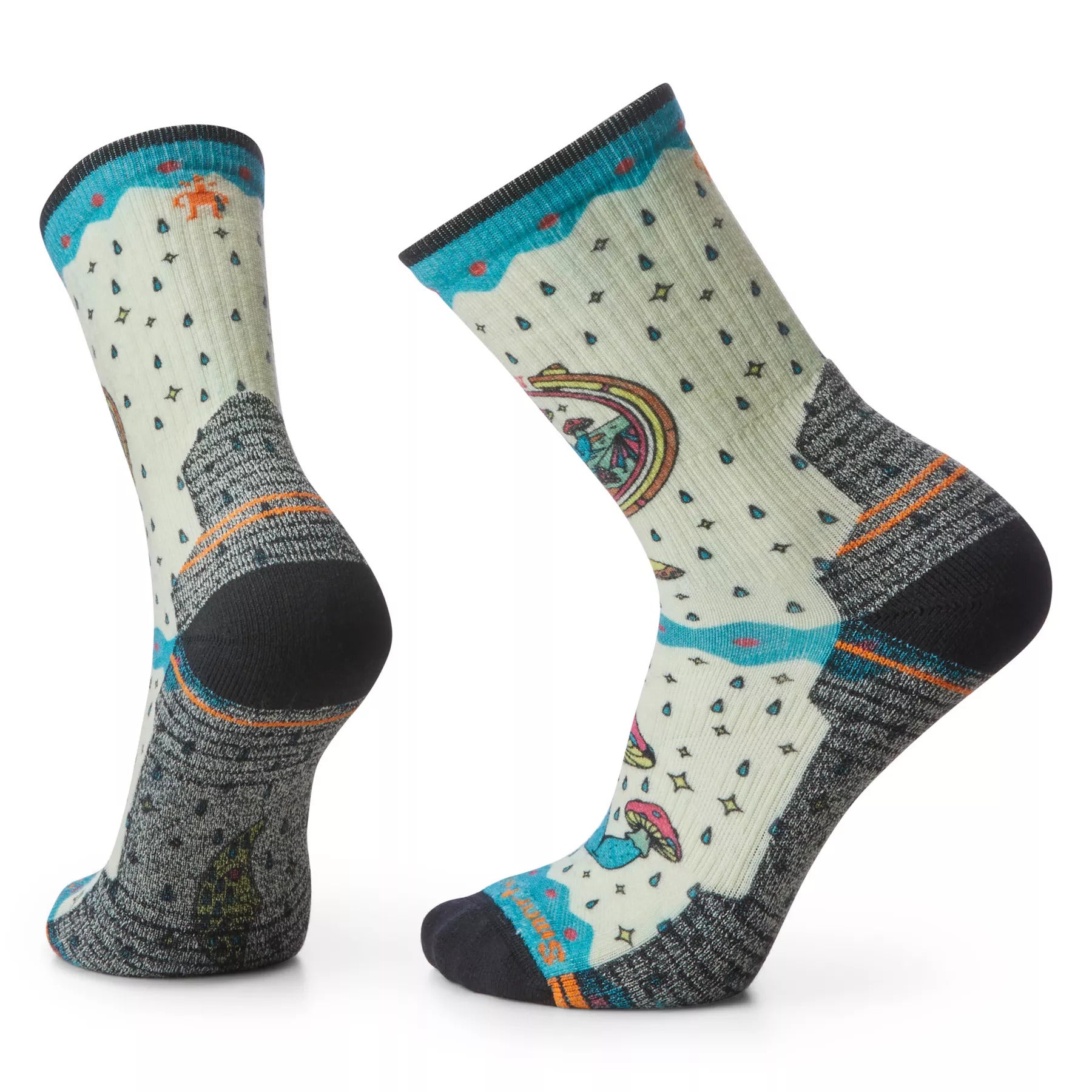 Hike Light Cushion Explore The Unknown Print Crew Socks