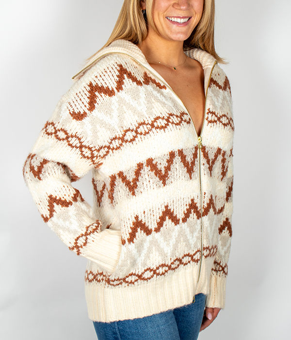 Womens Brooke Fairisle Knit Jacket