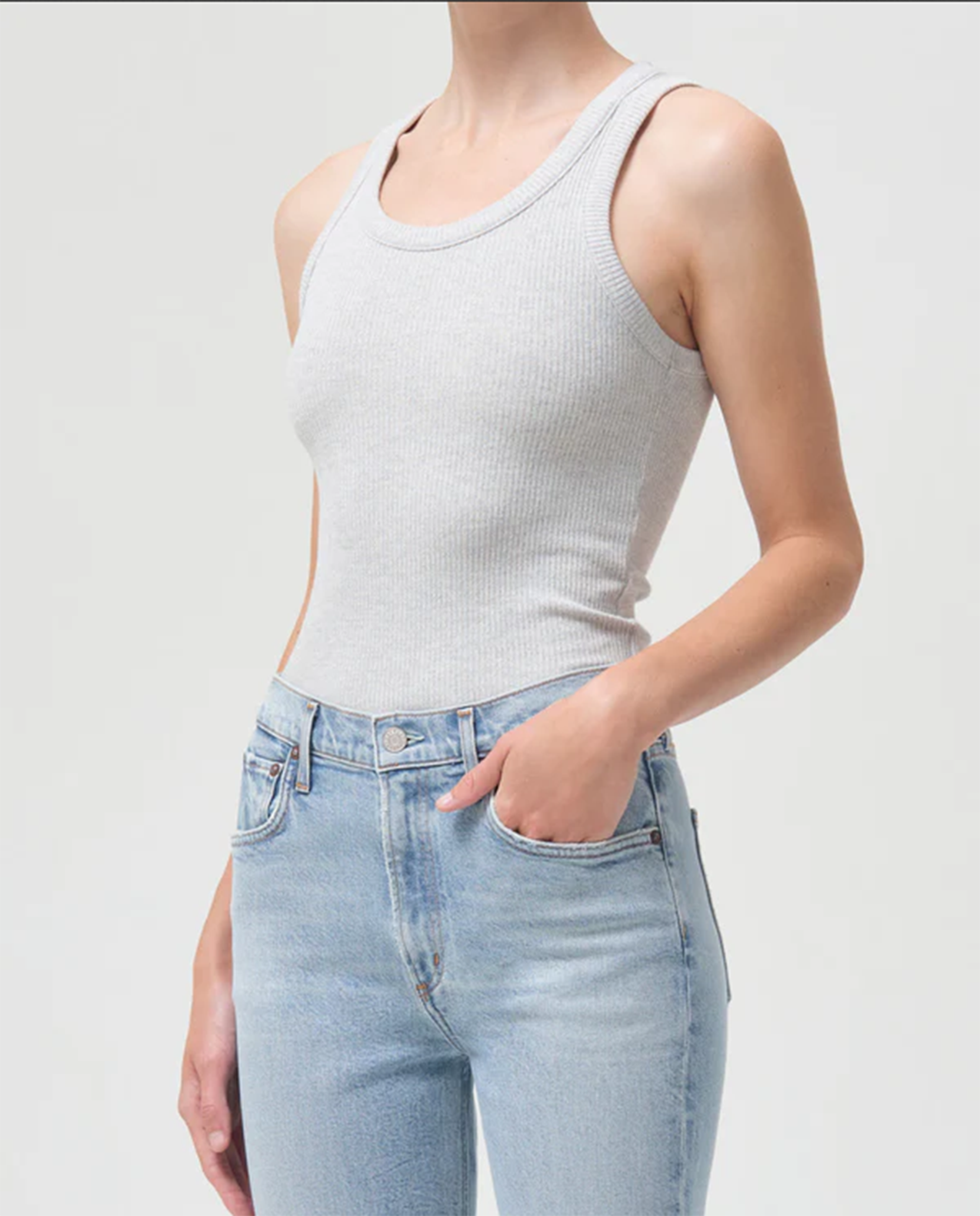 Womens Poppy Tank in Grey Heather