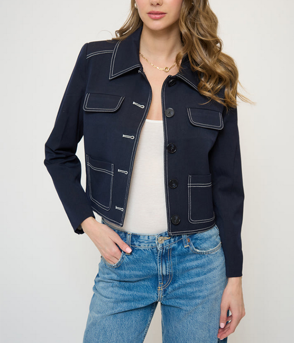Womens Frankie Topstitch Lady Jacket