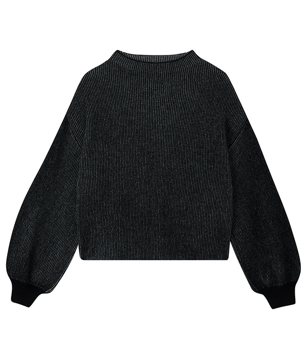 Womens Plated Rib Crew