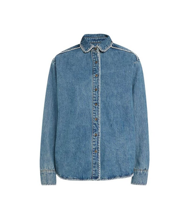 Womens Western Shirt in Classic Blue