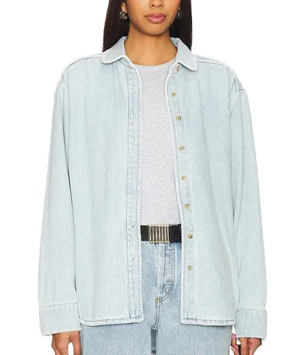 Womens Western Shirt in Cloud Vintage Blue