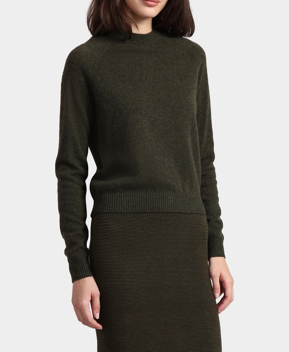 Womens Cashmere 9gg Long Sleeve Shrunken Crew