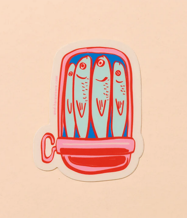 Sardines Vinyl Sticker, Foodie Lover, Grocery, Food  Fisherman's Wife- Made in USA