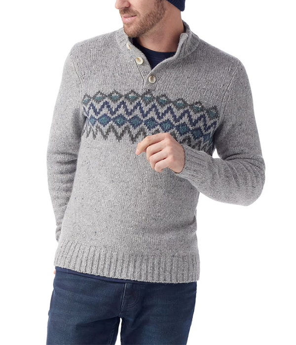 Mens Heavy Henley Sweater