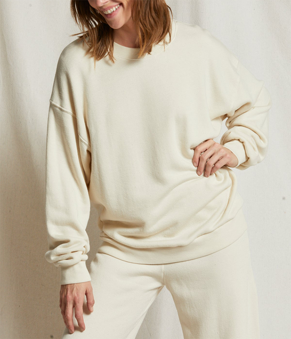 Womens Nelly Luxe Fluff Oversized Crew