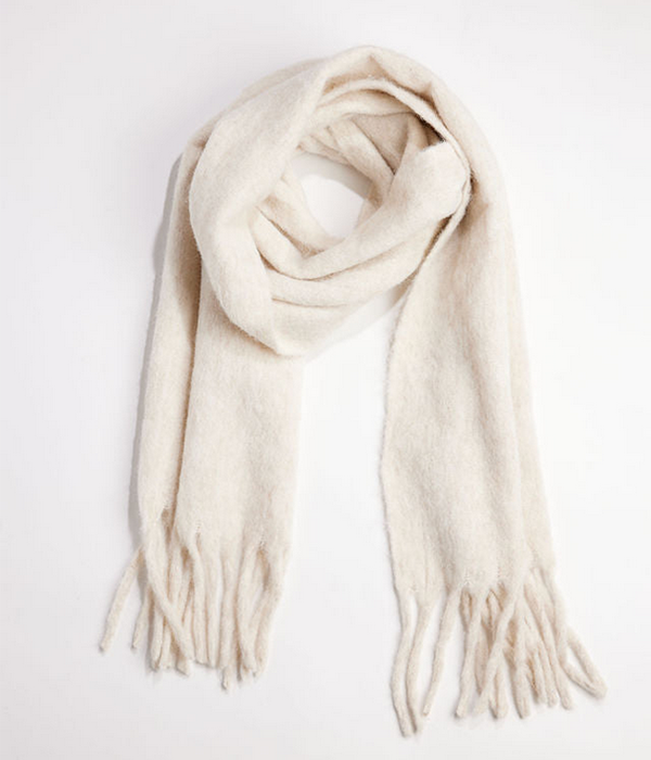 Womens Cozy Solid Scarf F25