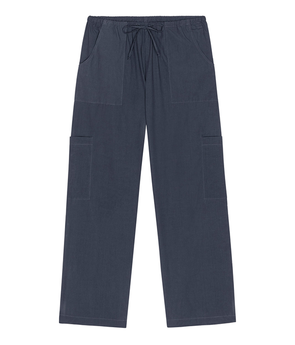 Womens Pop Drawstring Cargo Pant in Midnight