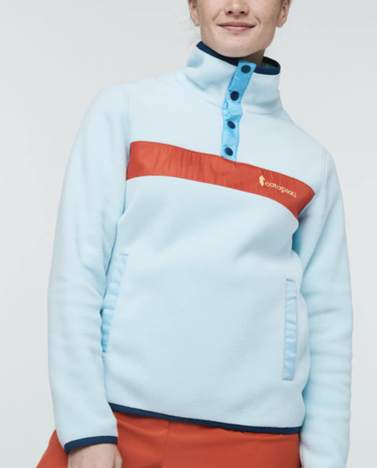 Womens Teca Fleece Pullover in Offshore