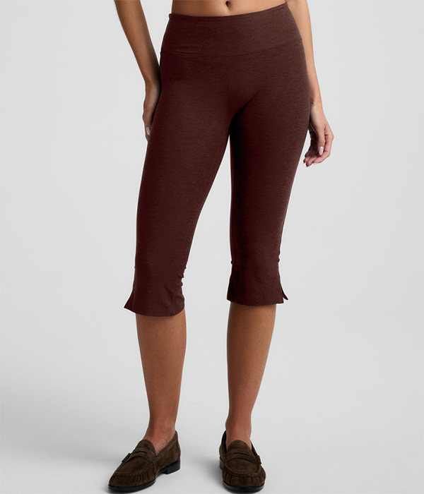 Womens Spacedye Cropped Flare Capri