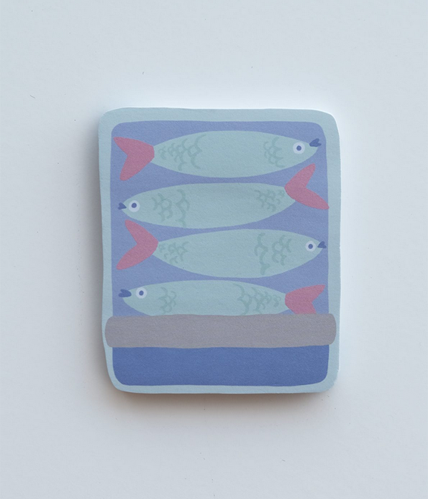 Tinned Fish Die-Cut Sticky Notepad