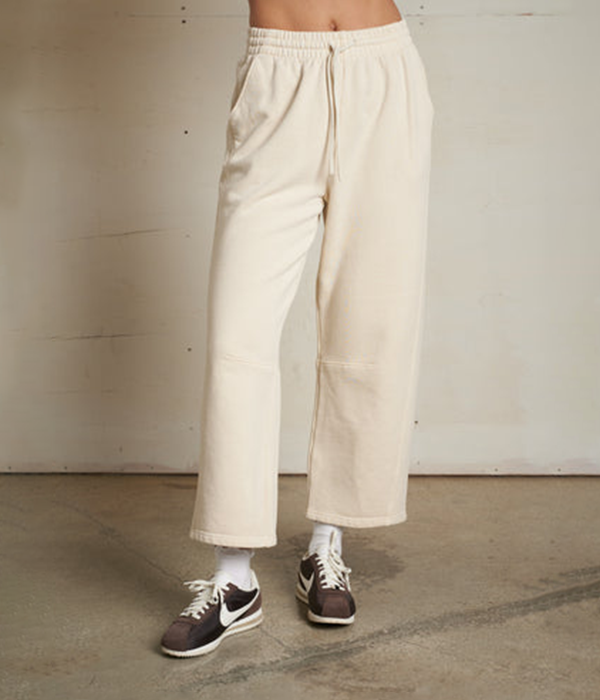 Womens Fallon Structured Fleece Barrel Pants