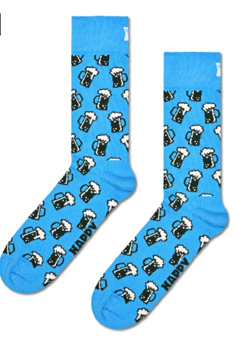 Mens Beer Sock in Light Blue