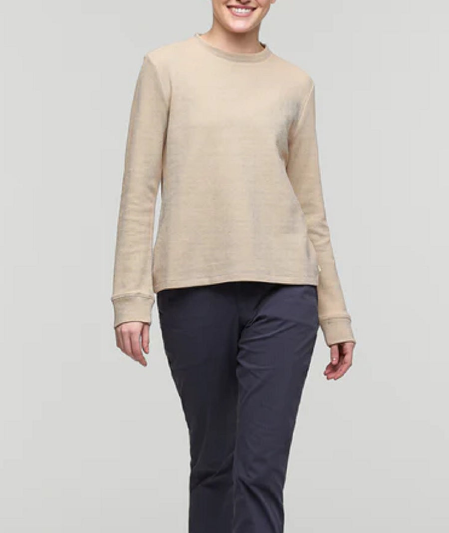 Womens Atajo Long-Sleeve Waffle Hoodie