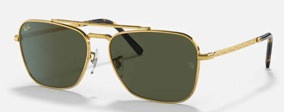 Rayban New Caravan with Legend Gold Frame and Green Lens