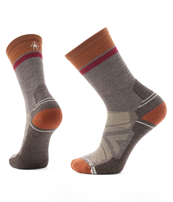 Mens Hike Light Cushion Winding Trail Crew Socks