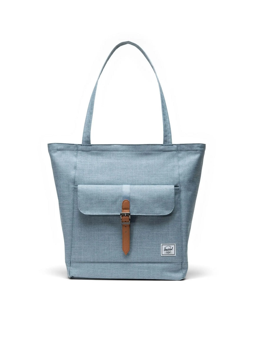 Herschel Retreat Tote in Ashley Blue Crosshatch