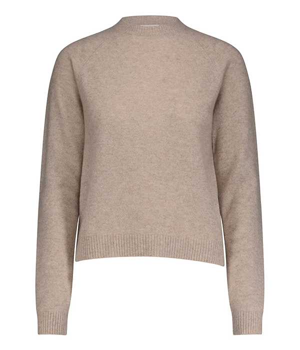 Womens Cashmere 9gg Long Sleeve Shrunken Crew