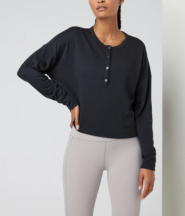 Womens L/S Sunrise Oversize Henley