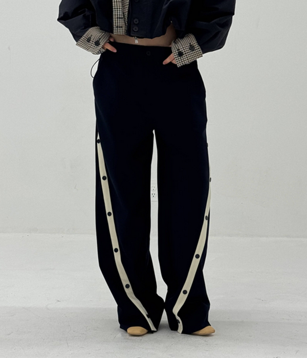Womens Diagonal Placket Pants