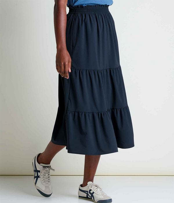 Womens Sunkissed Tiered Midi Skirt