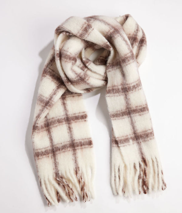 Womens Warm Window Plaid Scarf