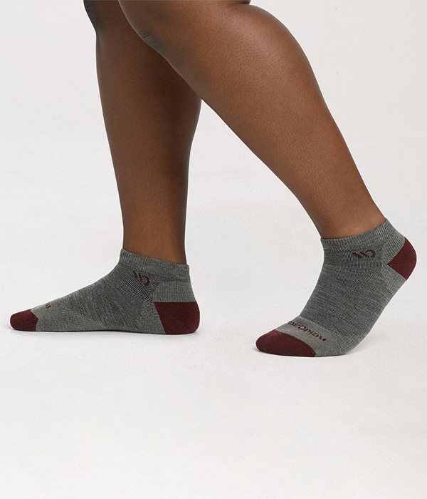 Womens Solid Midweight No Show Sock