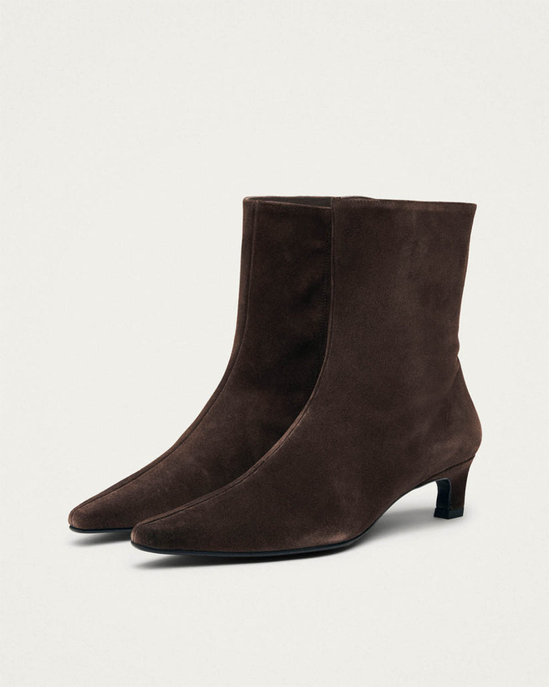 Womens Ambar Suede Brown Leather Ankle Boots