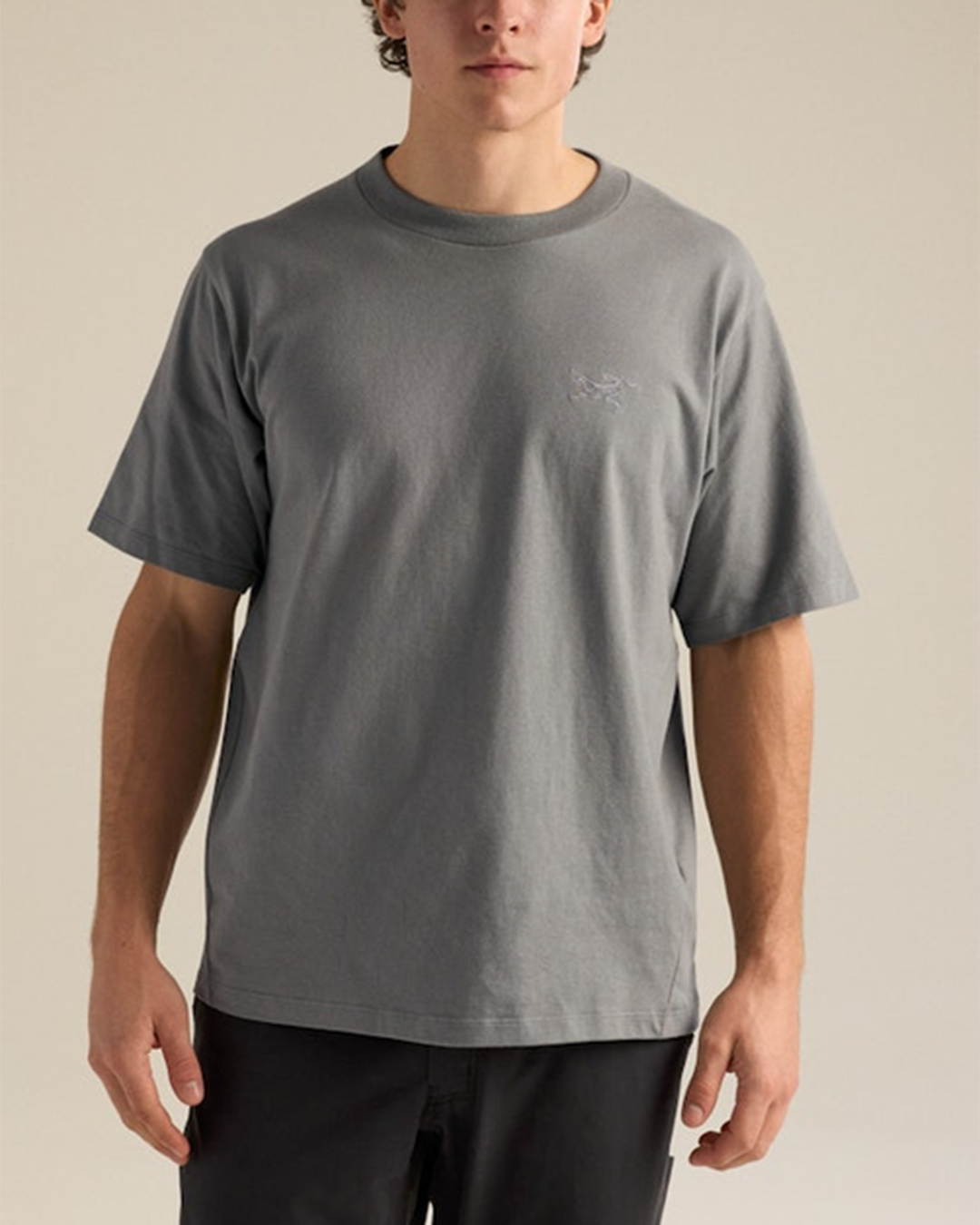 Mens Kragg Cotton Emblem Crew SS