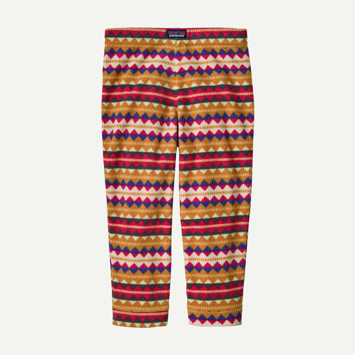 Patagonia Baby Micro D Bottoms- Diamond Stripe Rutabaga White
