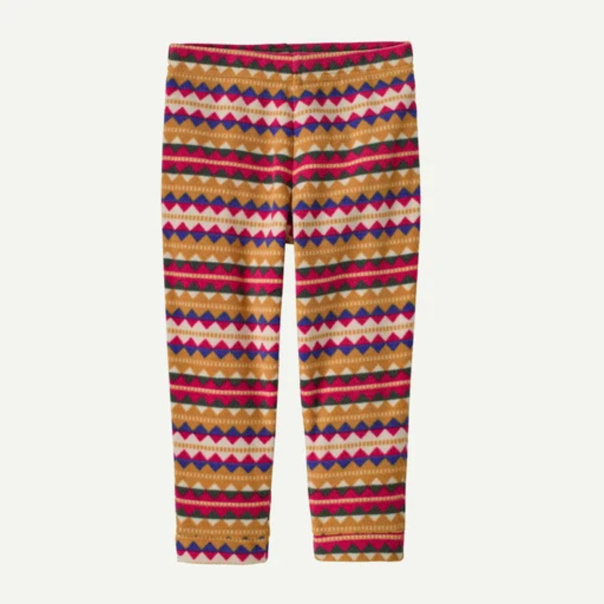Patagonia Baby Micro D Bottoms- Diamond Stripe Rutabaga White
