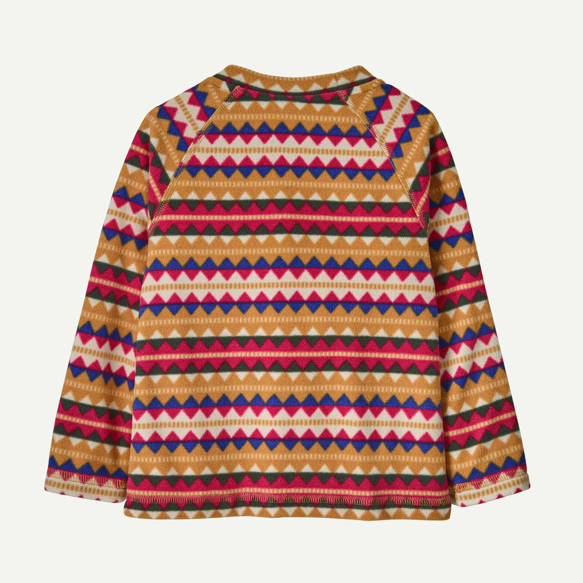 Patagonia Baby Micro D Crew-Diamond Stripe: Rutabaga White