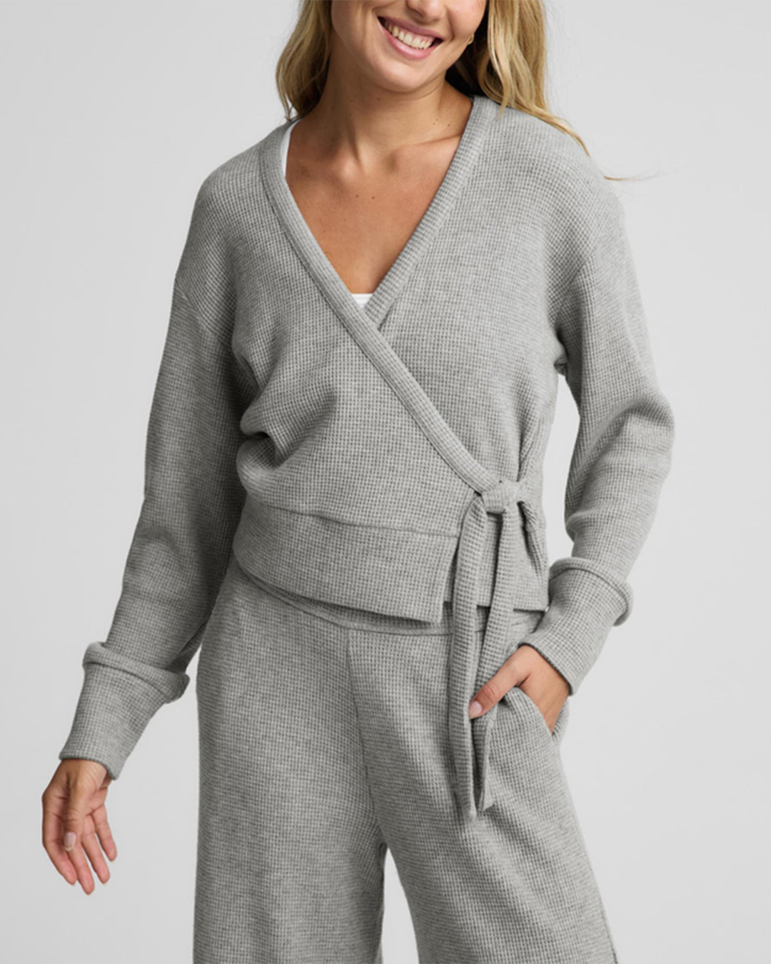 Rest Day Waffle Wrap Pullover