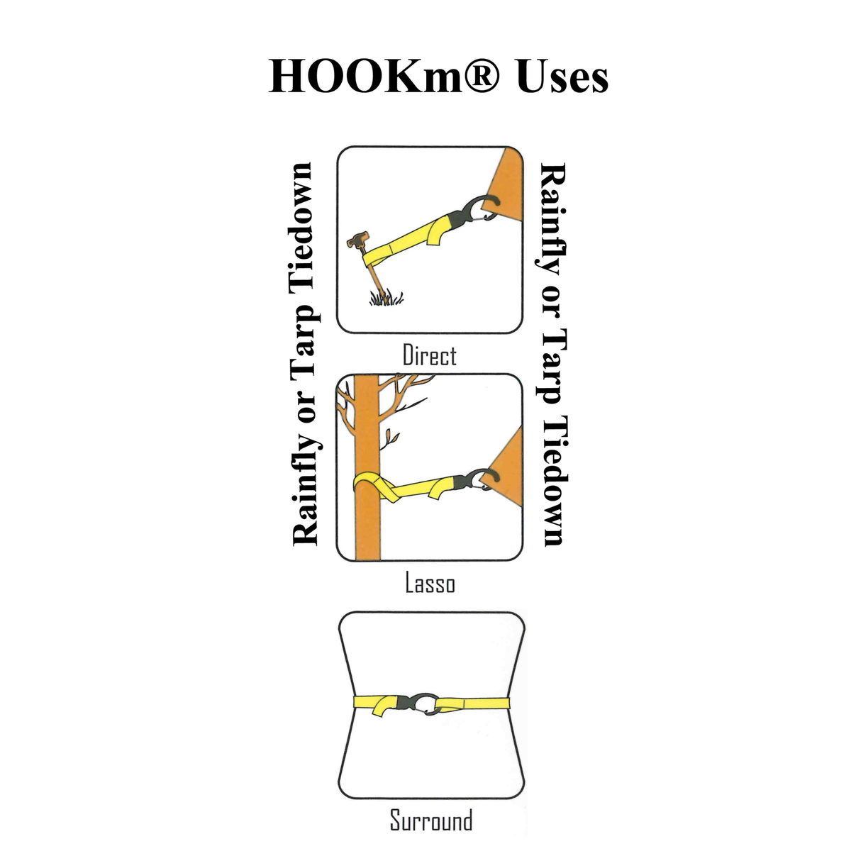 Bison Designs Bison Designs Hook w/ Web 4 ft-Orange