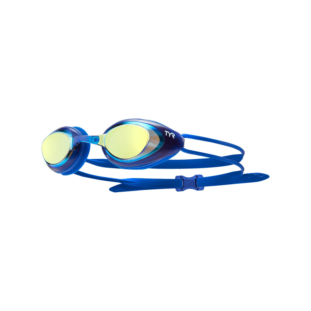 Tyr Black Hawk Racing Mirrored Goggles - Gold / Royal