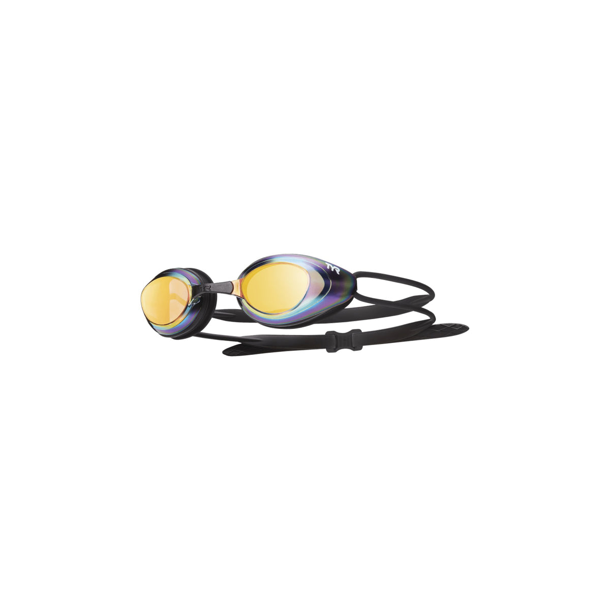 Tyr Black Hawk Racing Mirrored Goggles - Gold / Mtl / Rnbow