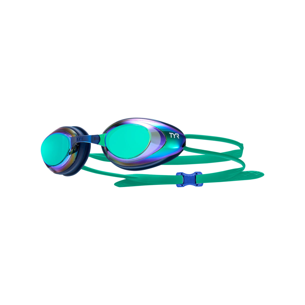 Tyr Black Hawk Racing Mirrored Goggles - Gold / Mtl / Rnbow