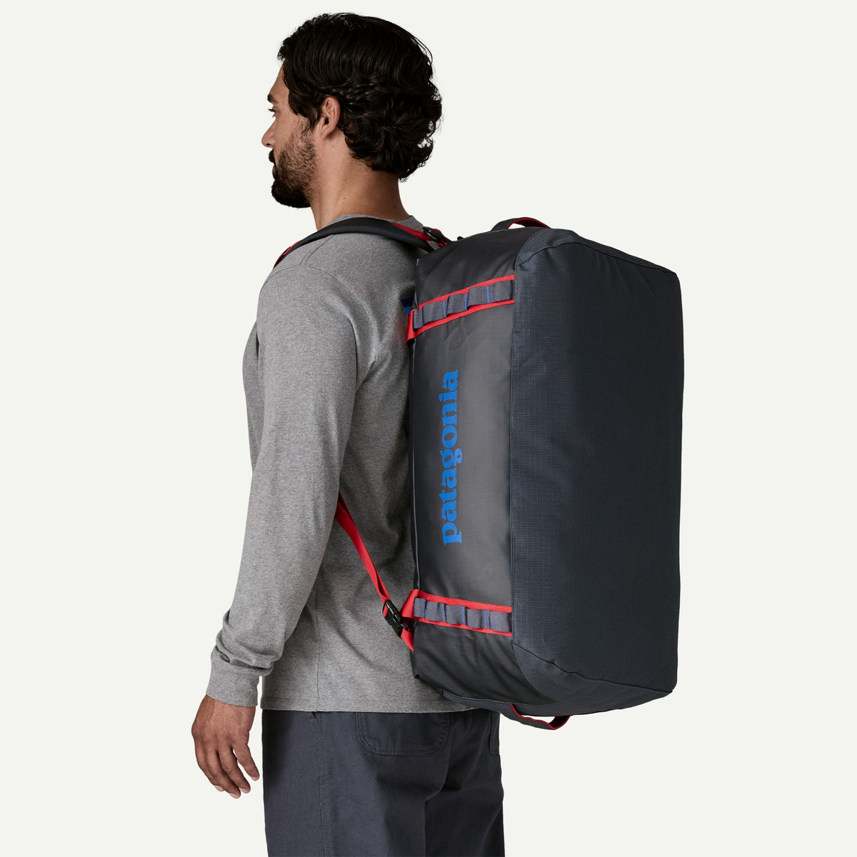 Patagonia Black Hole Duffel 55L - SMRE_Smolder Blue w/Amanita Red