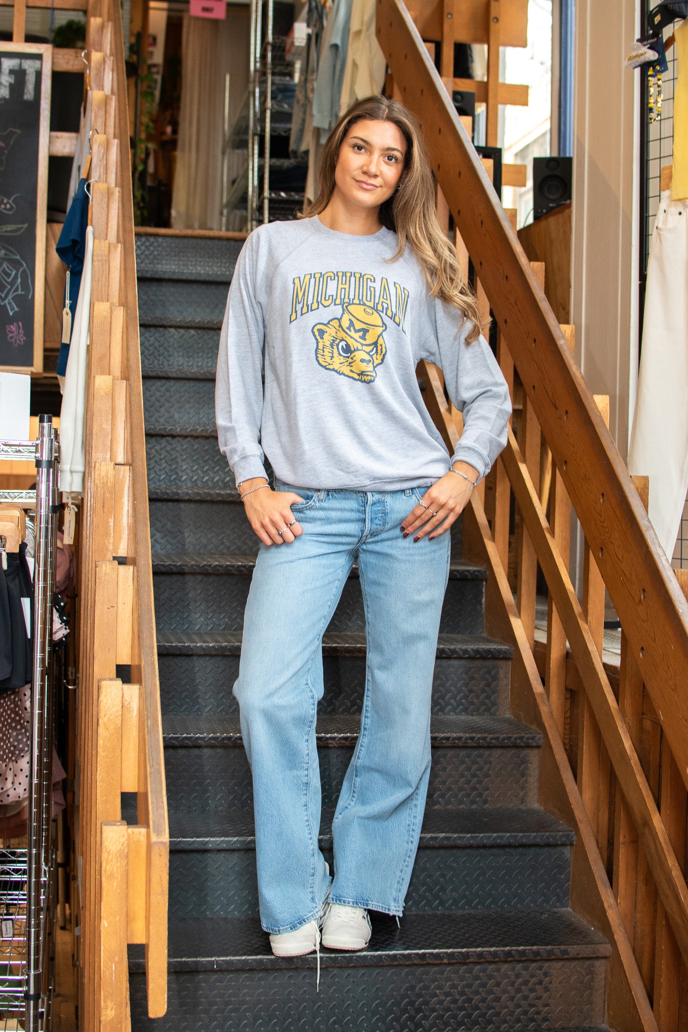 Unisex Michigan Wolverines Crewneck Sweatshirt