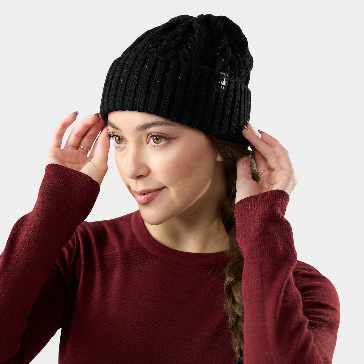 Smartwool Cable Knit Beanie F26 - R51_Black Donegal