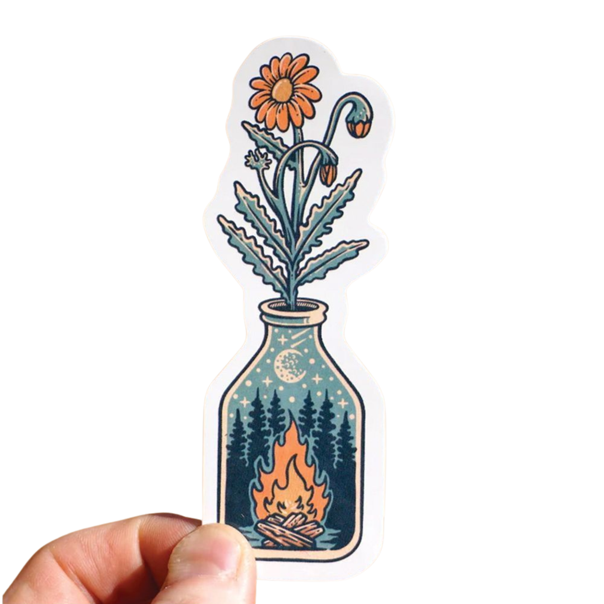 Liberty Mountain Campfire and Flowers Sticker