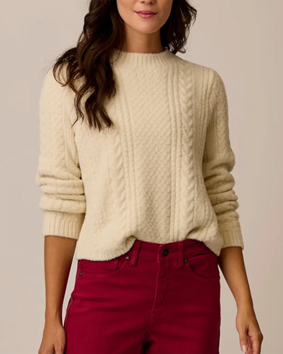 Womens Monroe Cable Sweater