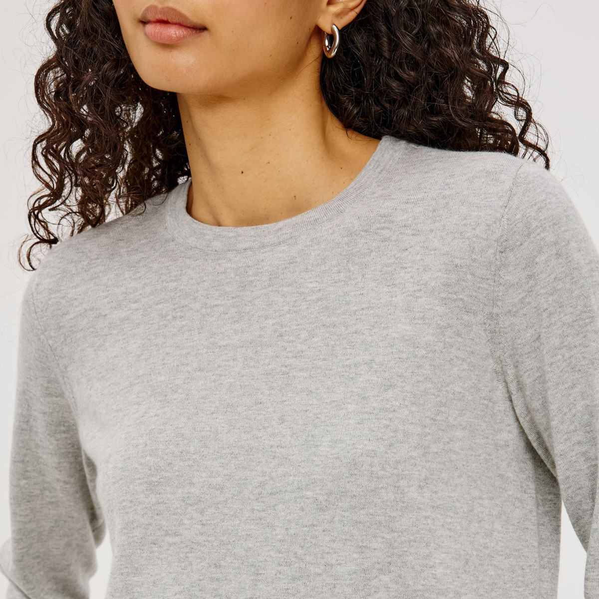 Rails Cotton Cashmere Long Sleeve Tee in Heather Grey-Heather Grey