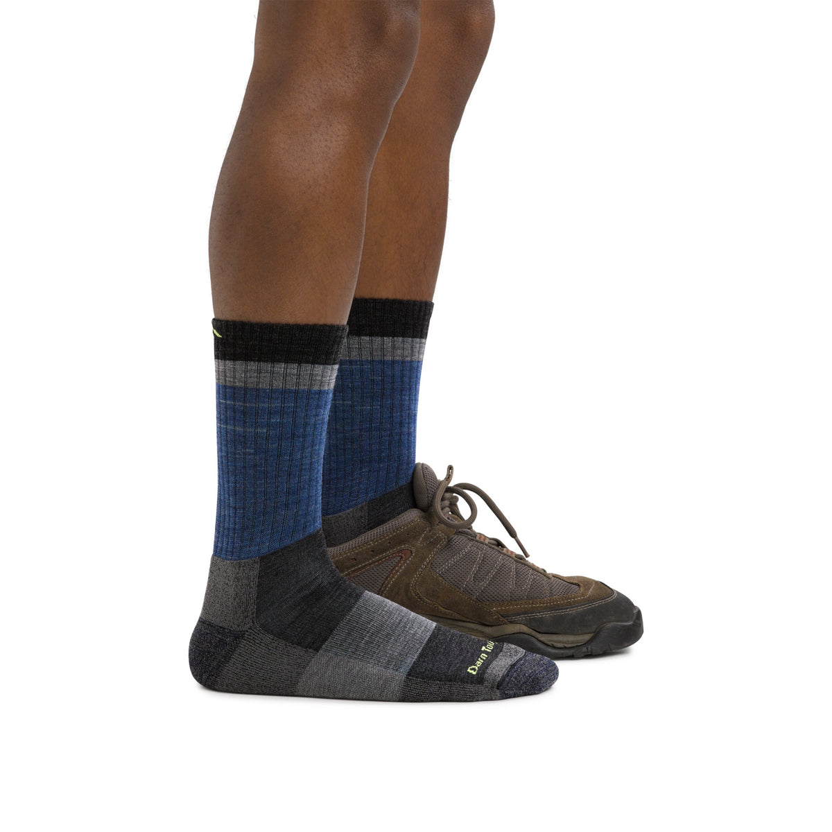 Darn Tough Vermont DARN TOUGH Mens Heady Stripe Micro Light Cushion - BLUE