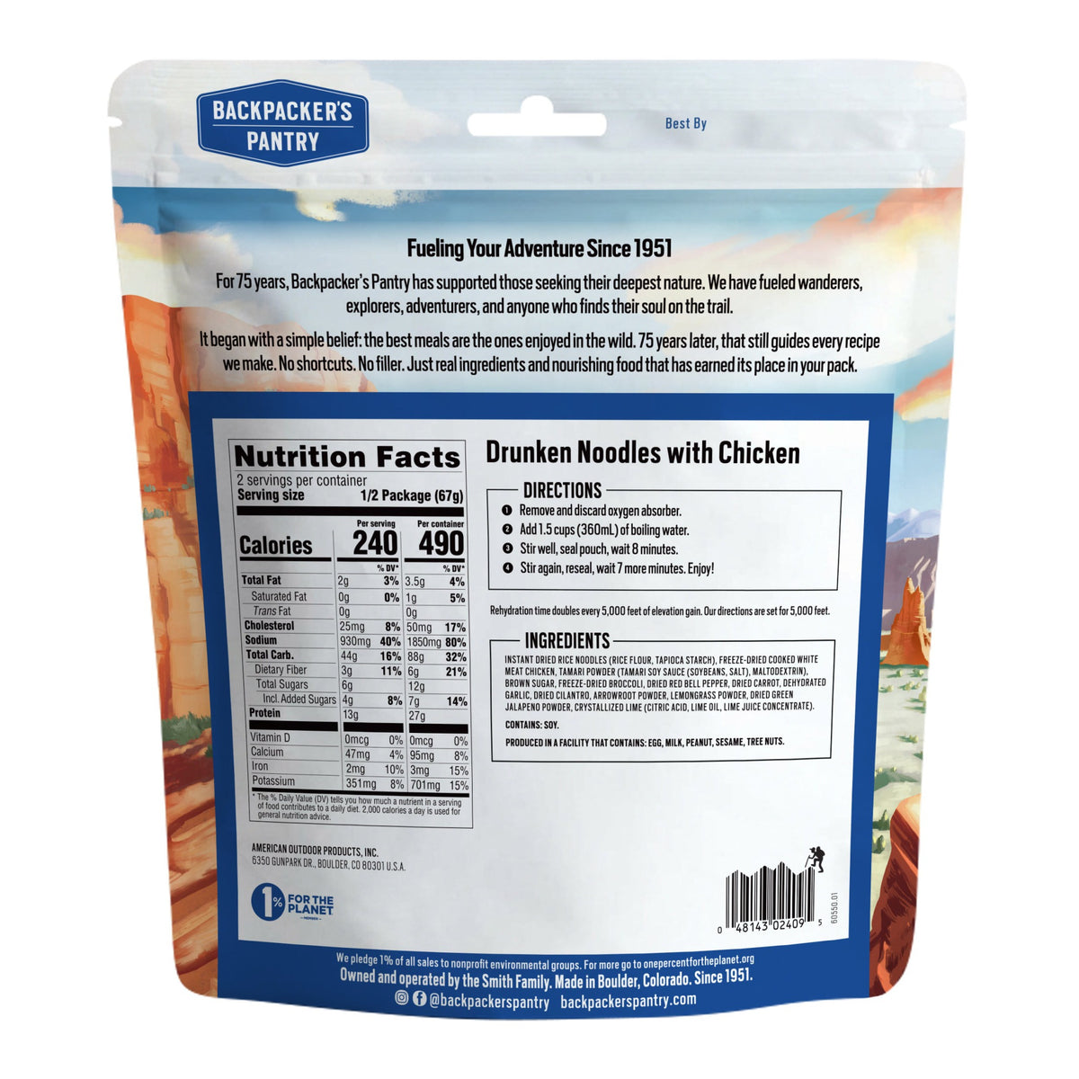 Backpacker'S Pantry Drunken Noodles w/ Chicken