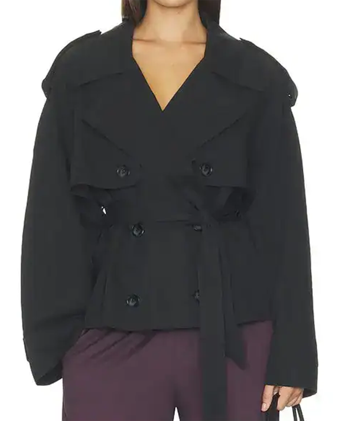 Womens Eleanor Cropped Trench Coat