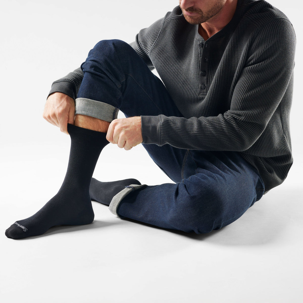 Smartwool Everyday Anchor Line Crew Socks - 039_Light Gray