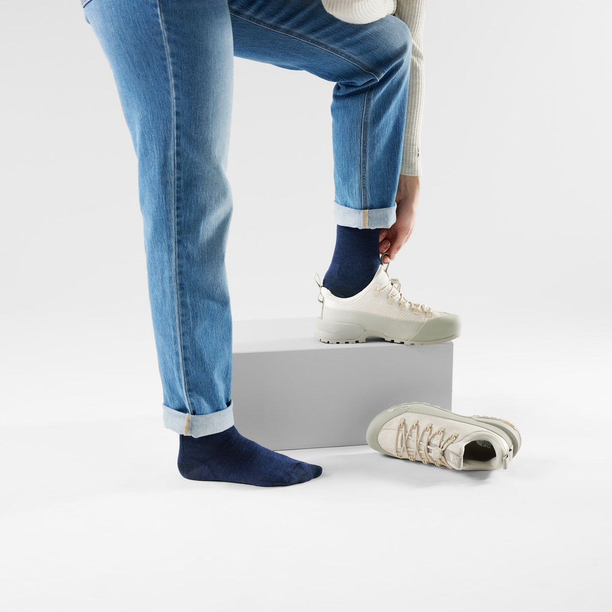 Smartwool Everyday Anchor Line Crew Socks - 039_Light Gray