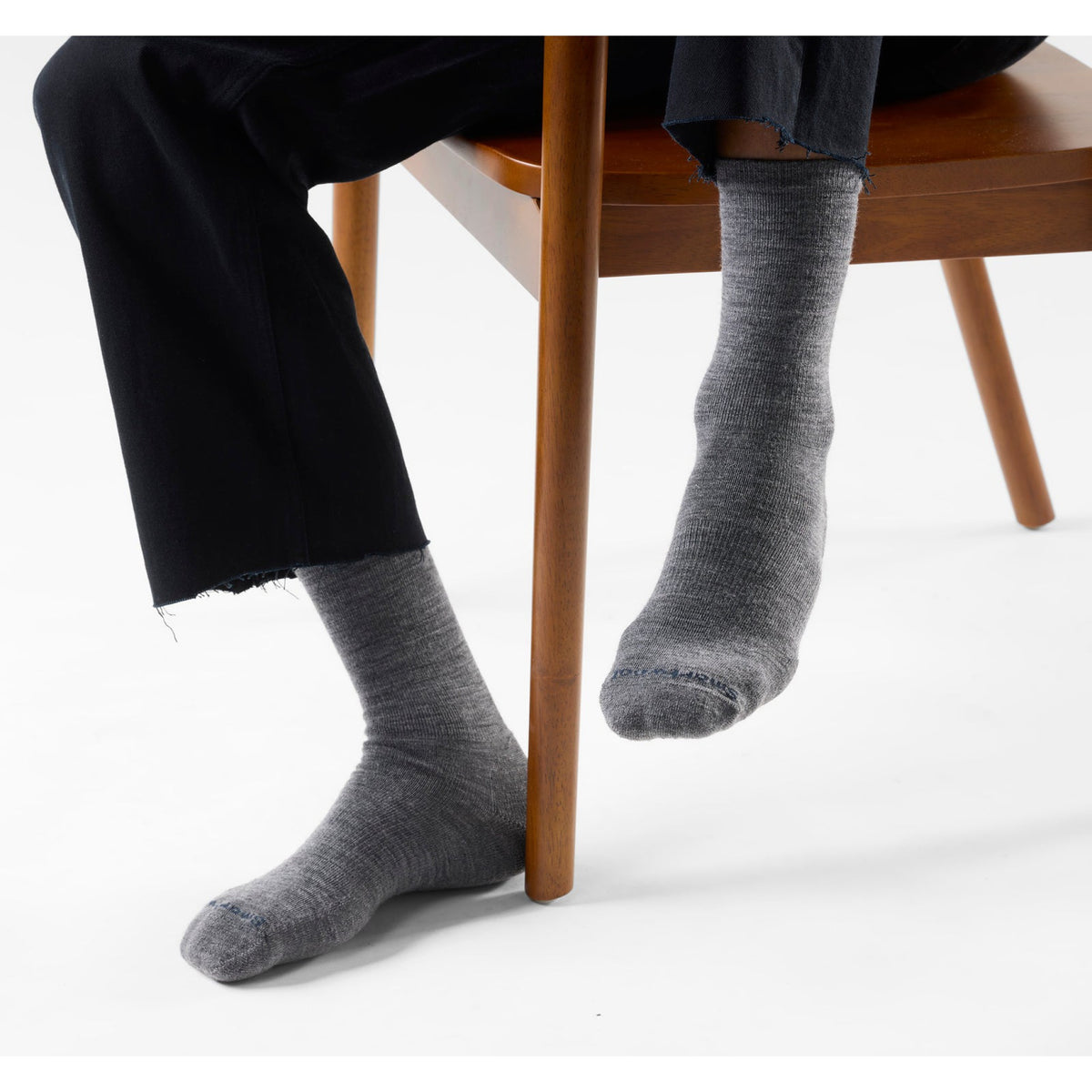 Smartwool Everyday Solid Rib Crew Socks - Medium Gray